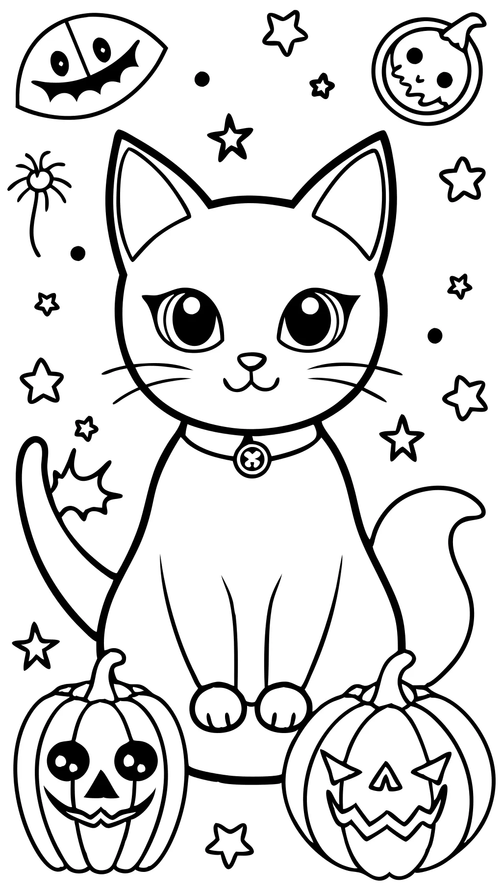 halloween black cat coloring pages